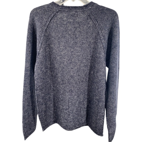 Macy’s Navy Stonewashed Crewneck Alternative Regular Fit Sweater Size Medium - Picture 5 of 9